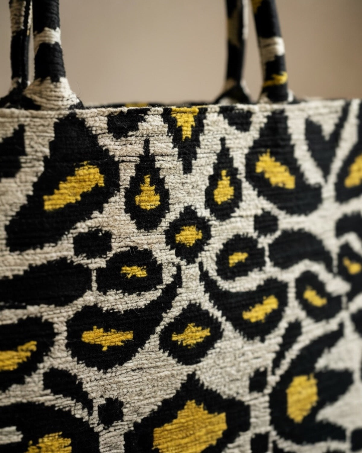 Noir Leopard • • The Ikat Grand Tote