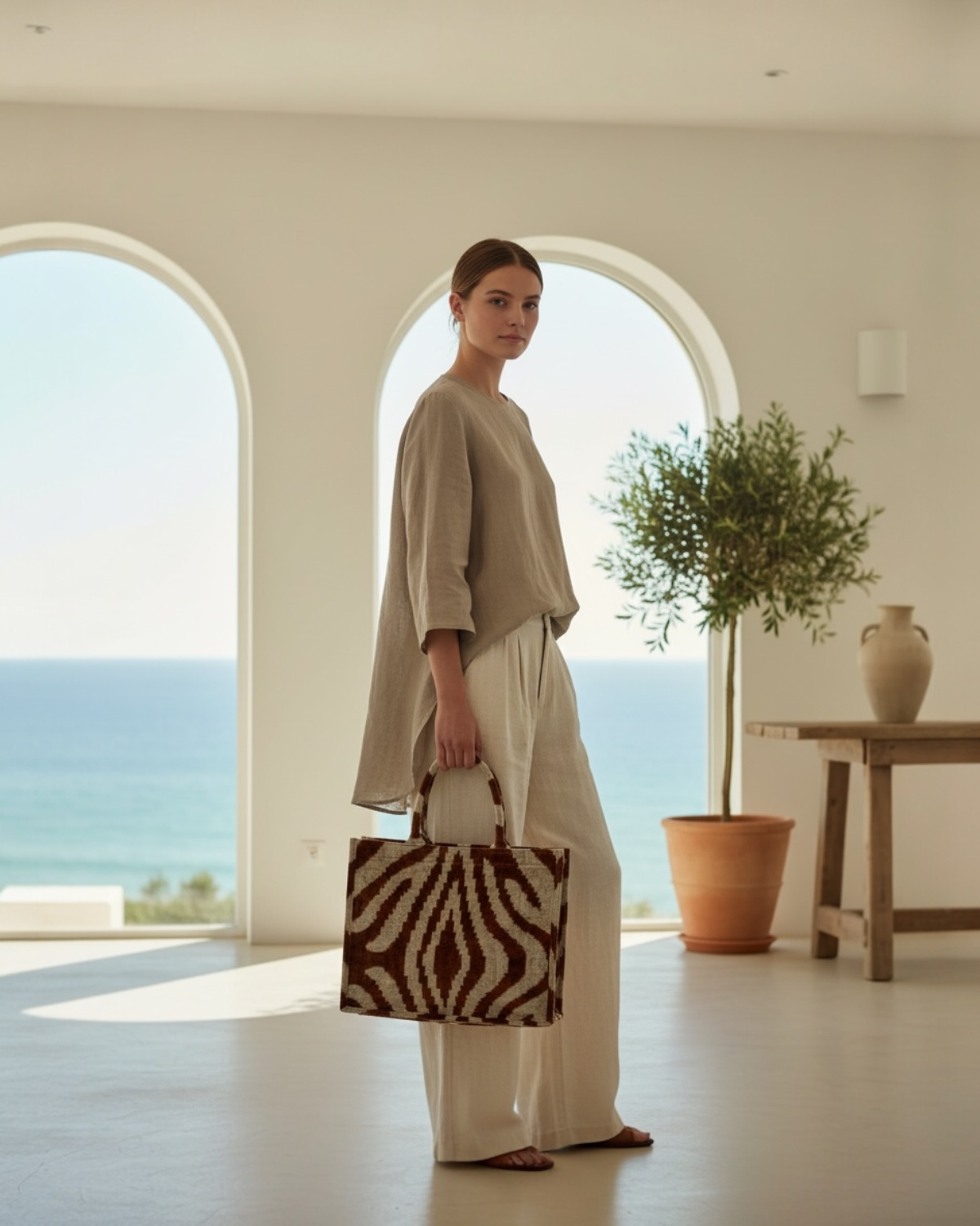 Sahara Royal • The Ikat Grand Tote