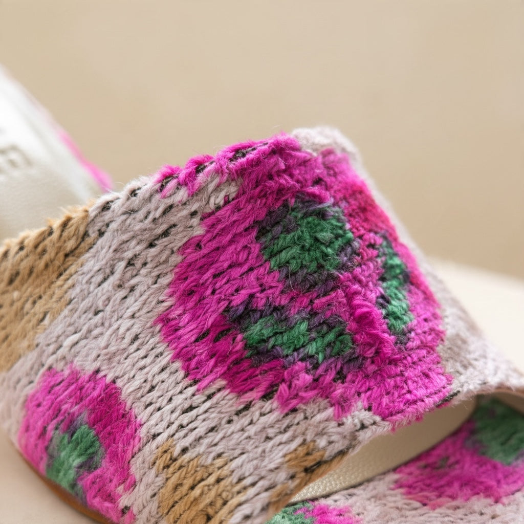 The Ikat Heels Sandals • Cherry blossom