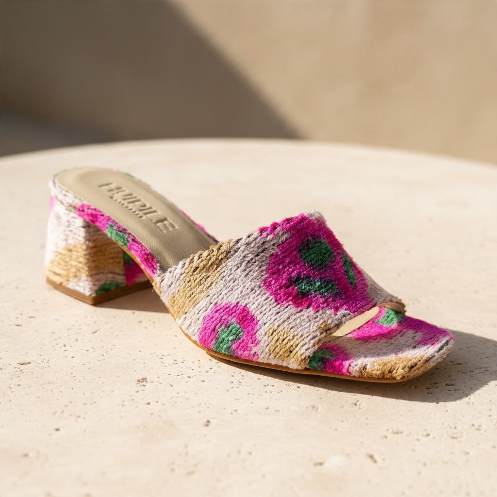 The Ikat Heels Sandals • Cherry blossom