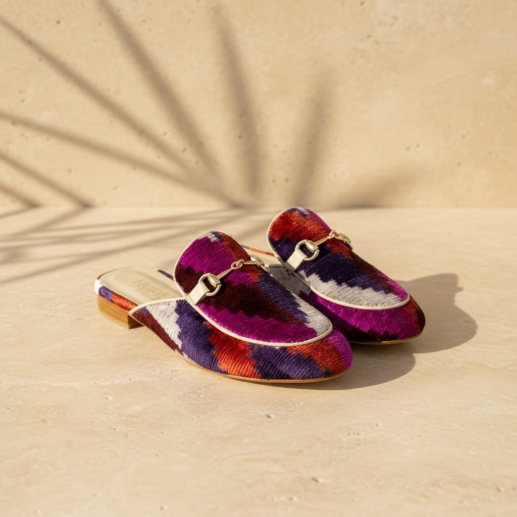 Berry Flame • The Ikat Round Mule