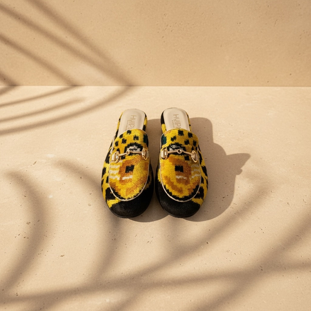 Golden Leopard • The Ikat Round Mule