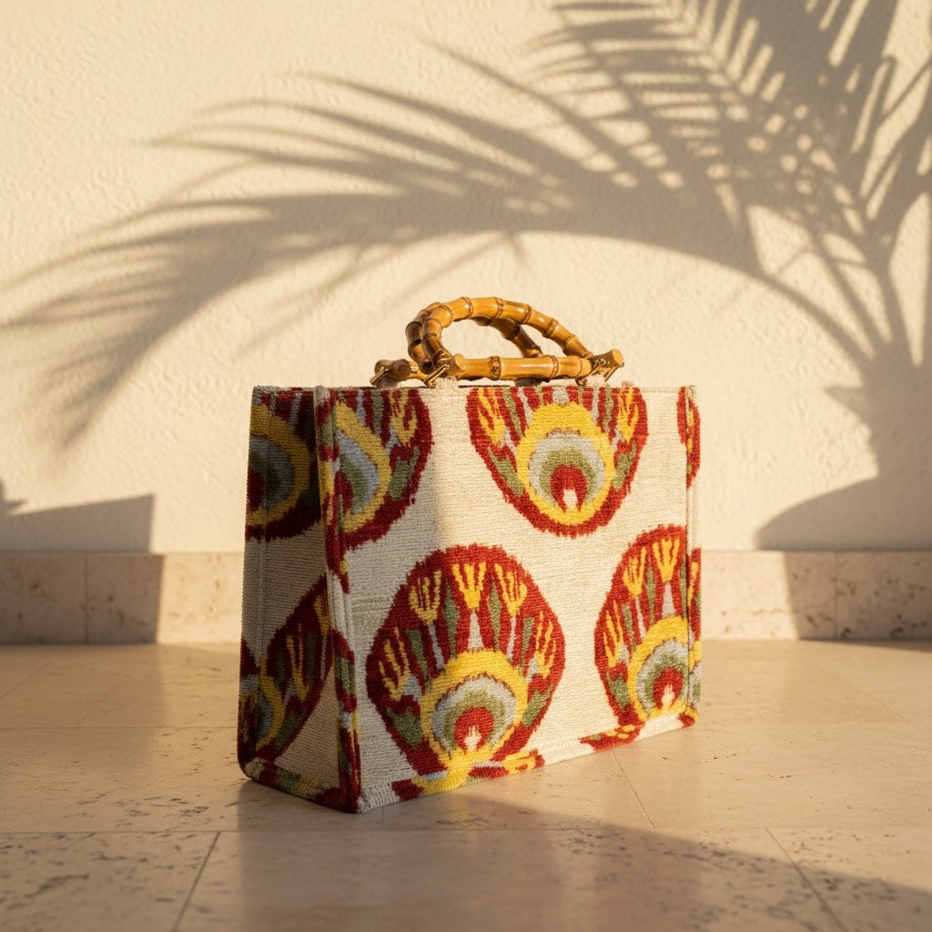 Saffron Oracle • The Ikat Bamboo Tote