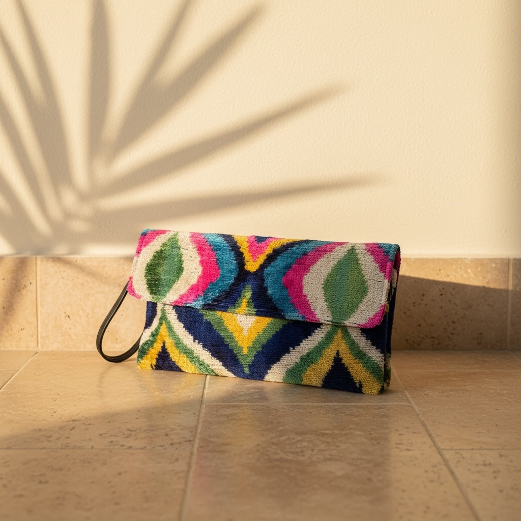 Azure Riviera • The Ikat Clutch Bag