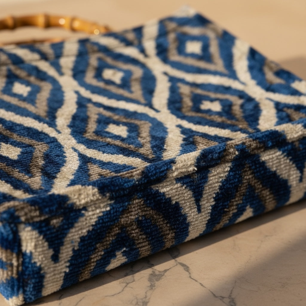 Blue Diamond • The Ikat Bamboo Tote