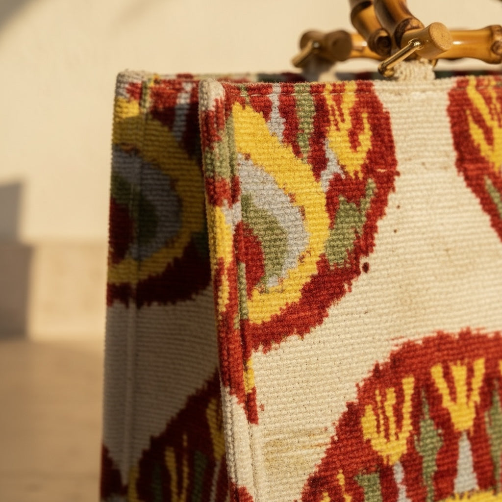 Saffron Oracle • The Ikat Bamboo Tote