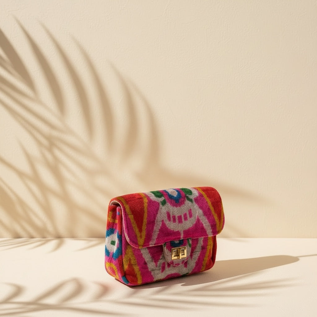 The Ikat Coco Bag • Fuchsia Garden