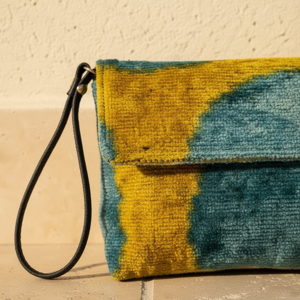 Golden Dots • The Ikat Clutch Bag
