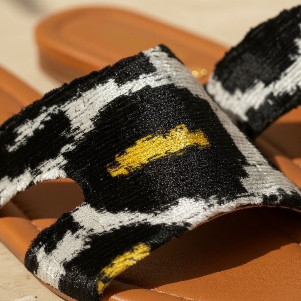 The Ikat Slide • Noir Leopard
