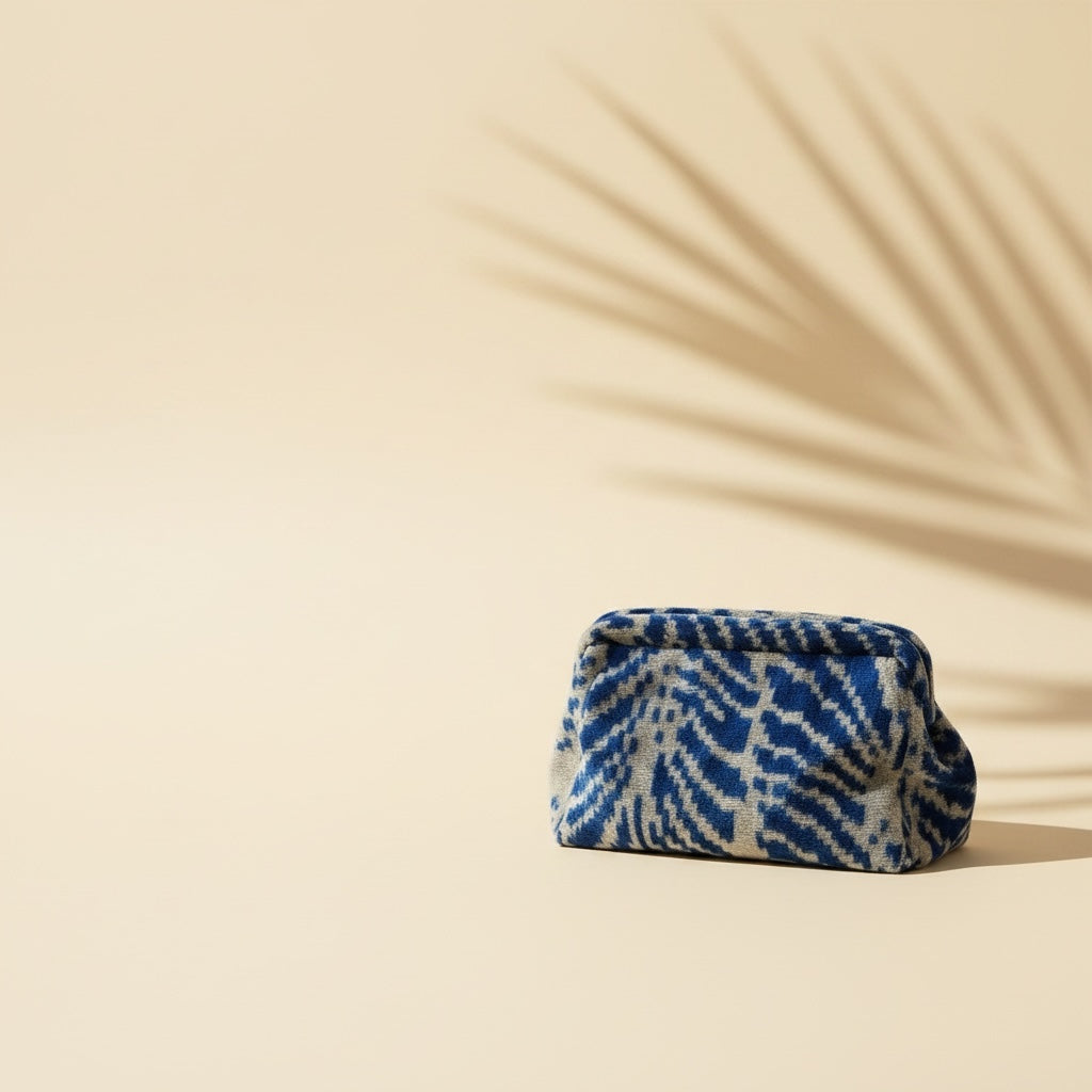 The Ikat Pouch Bag • Indigo Flow