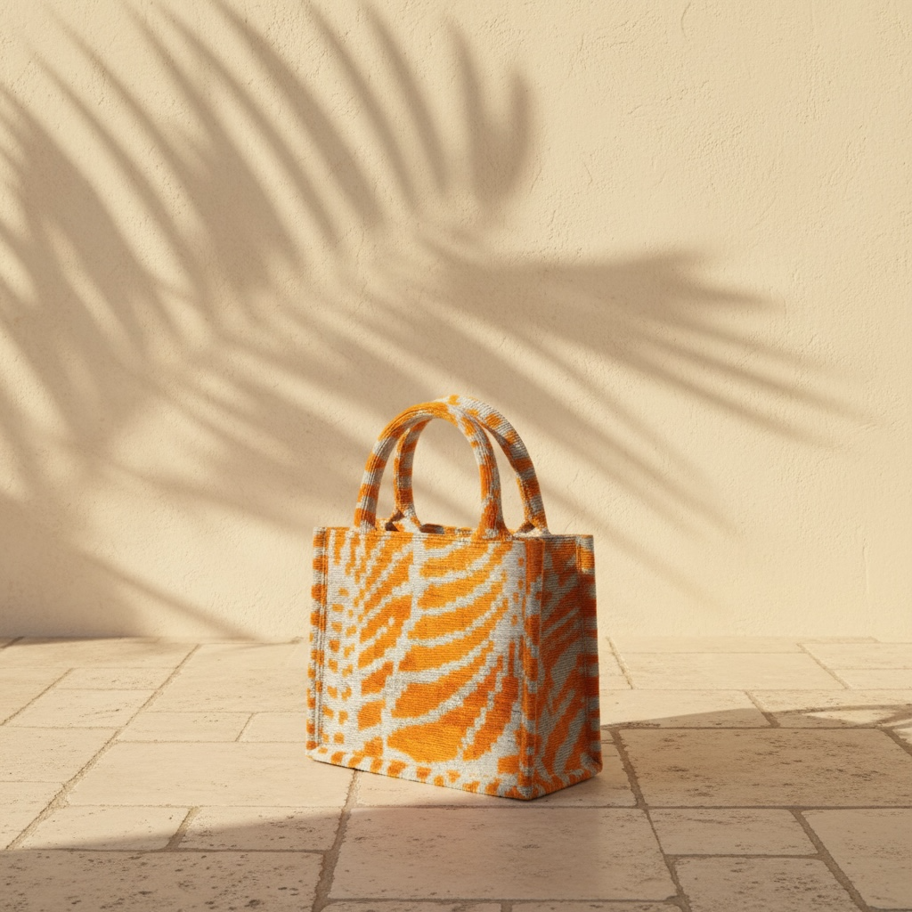 The Ikat Mini Tote • Orange weaves