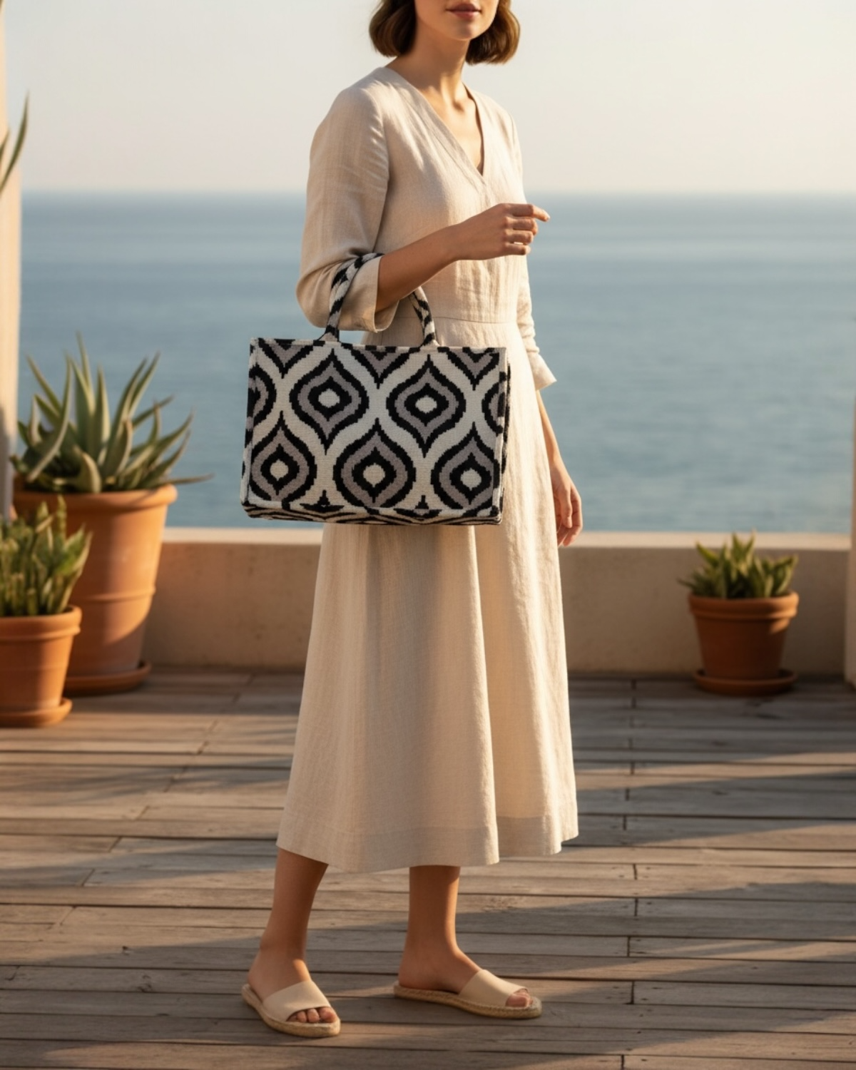 Midnight • The Ikat Grand Tote