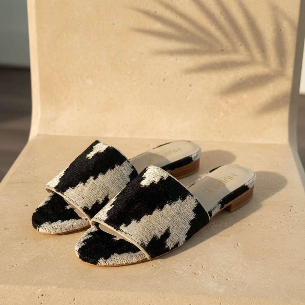 Noir Chevron • The Ikat Sandals
