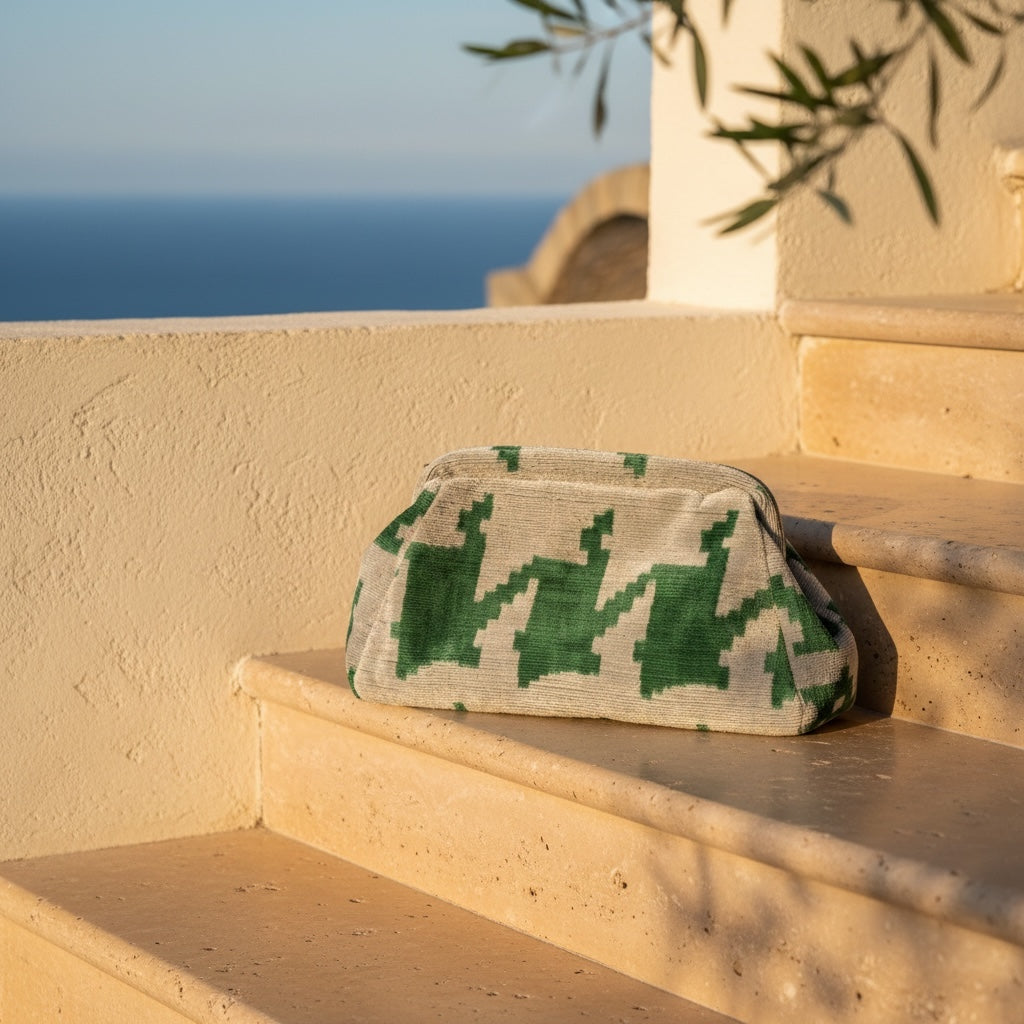 The Ikat Pouch Bag • Jade Ikat