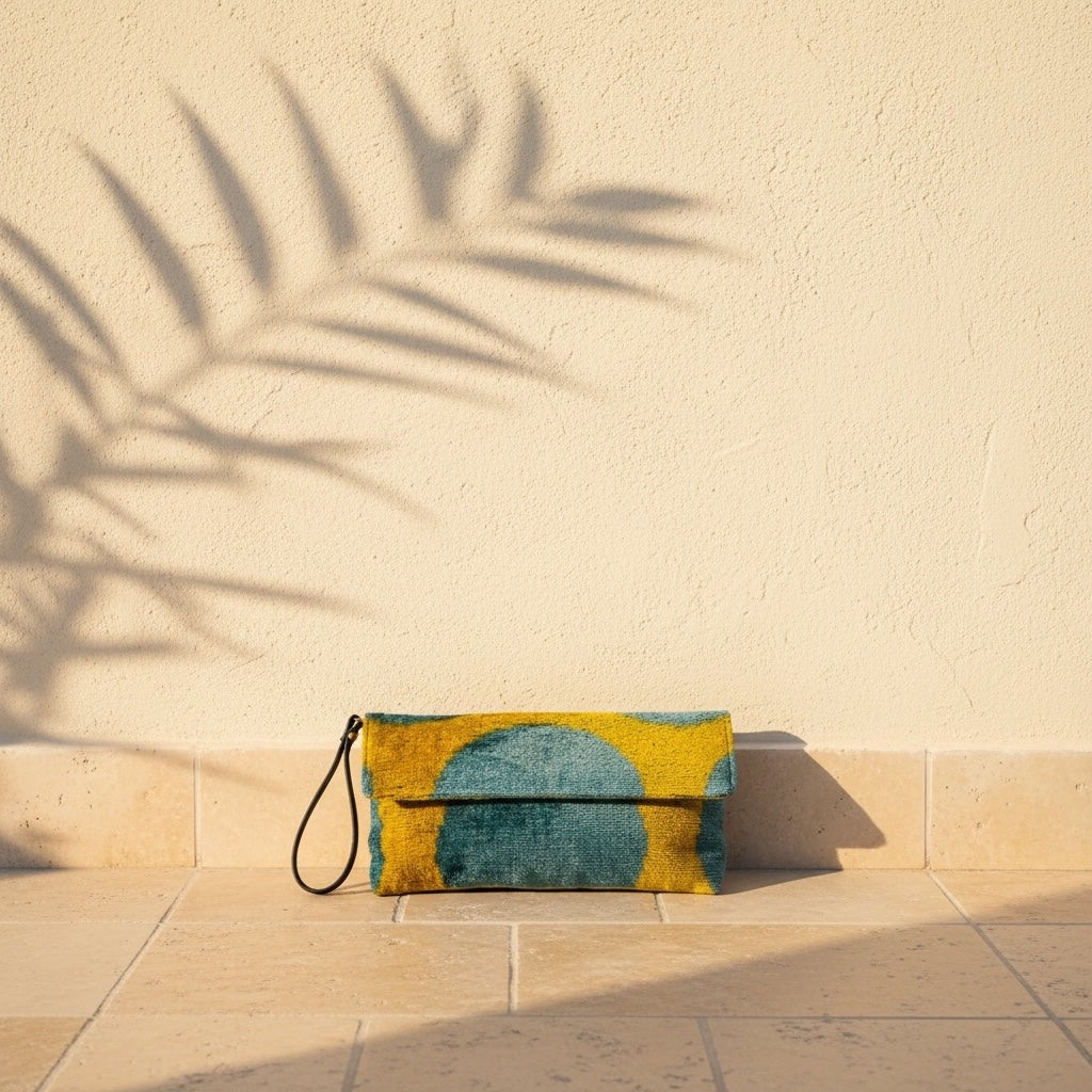 Golden Dots • The Ikat Clutch Bag