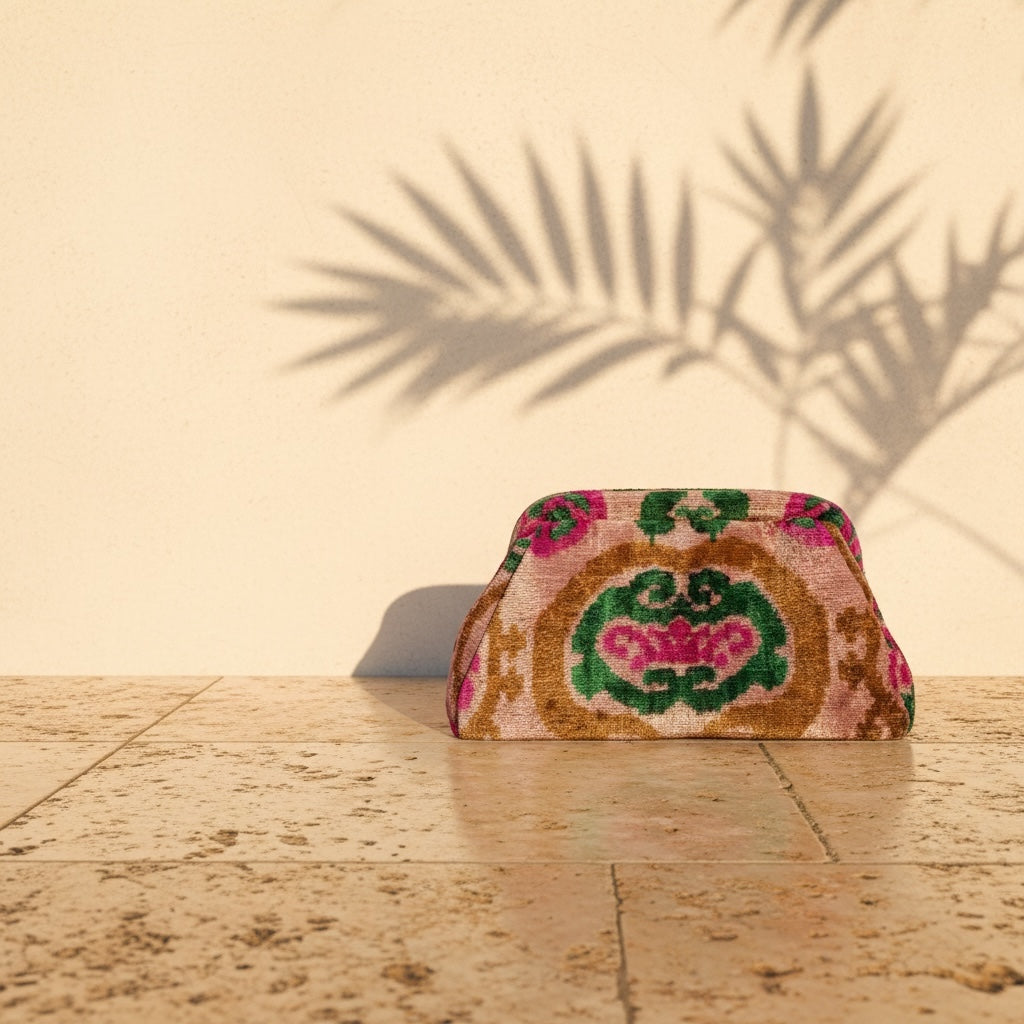 The Ikat Pouch Bag • Cherry Blossom