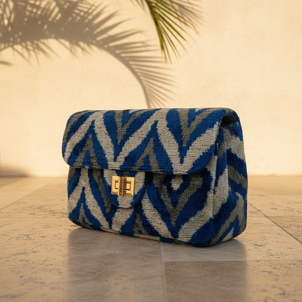 The Ikat Coco Bag • Blue Diamond