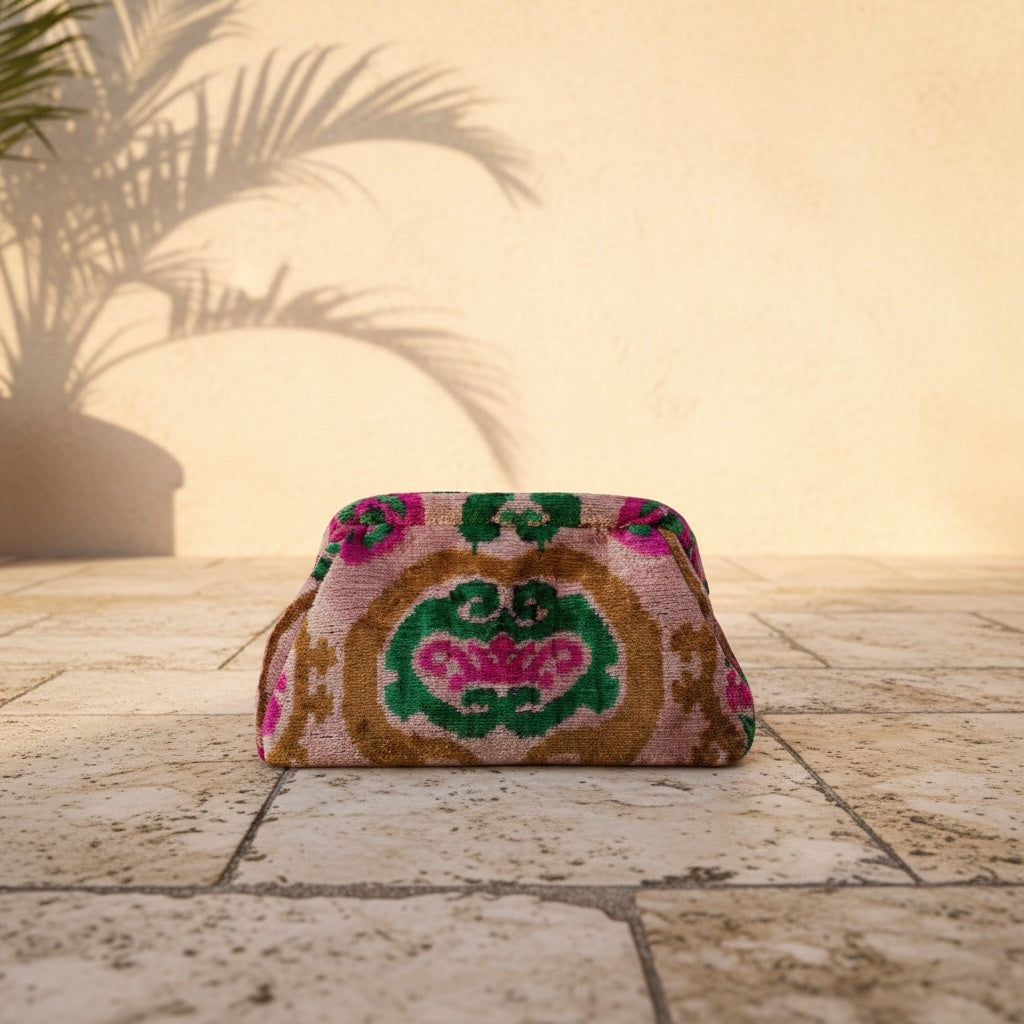 The Ikat Pouch Bag • Cherry Blossom