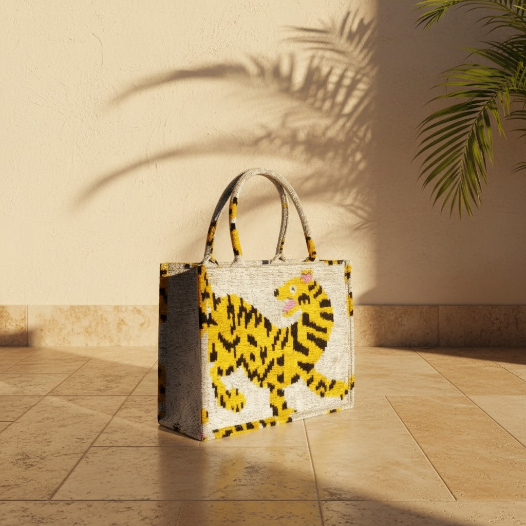 The Ikat Classic •  Tote · Golden Jaguar