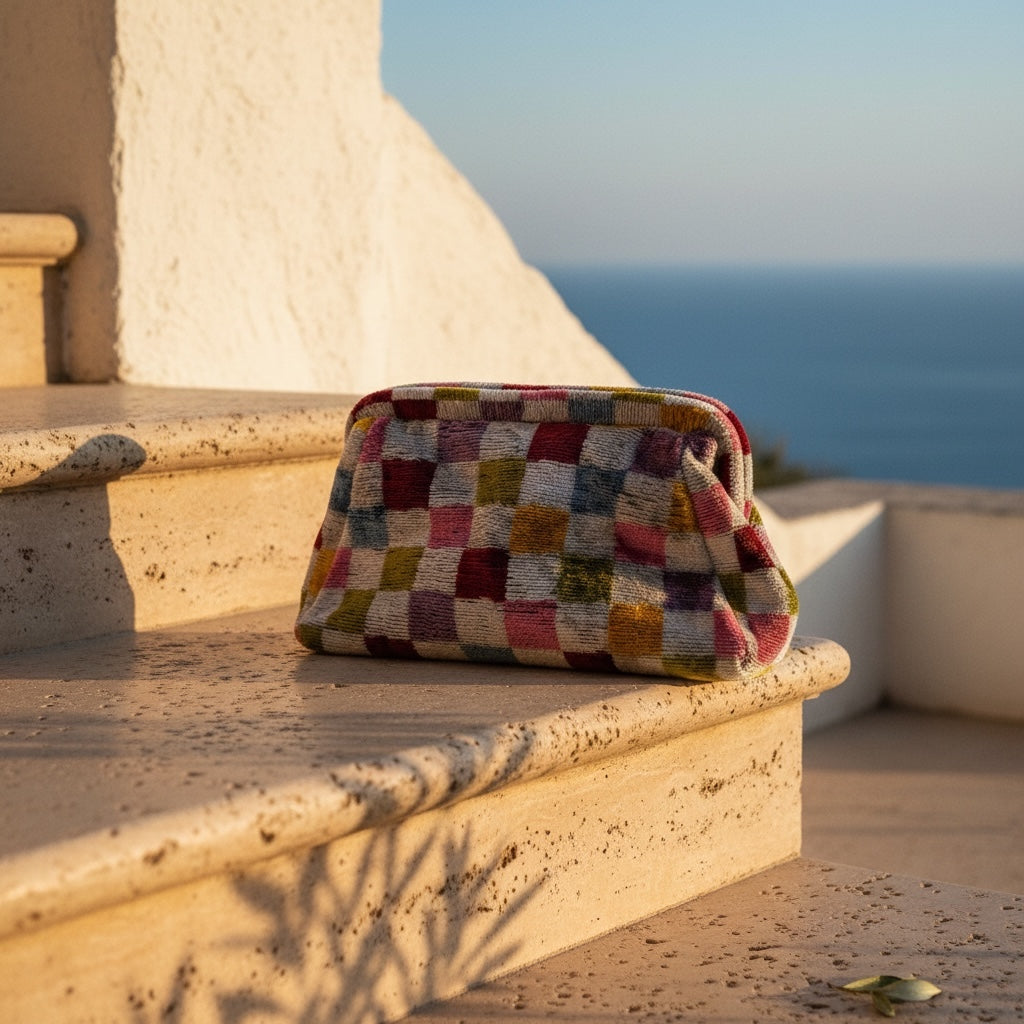 The Ikat Pouch Bag • Pastel Mosaic