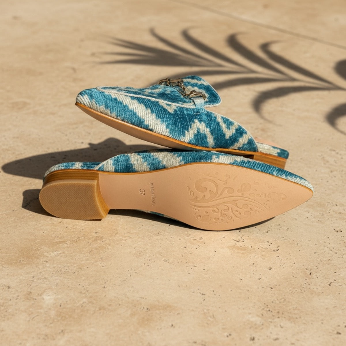 Azure Wave Telar • The Ikat Mule Heritage