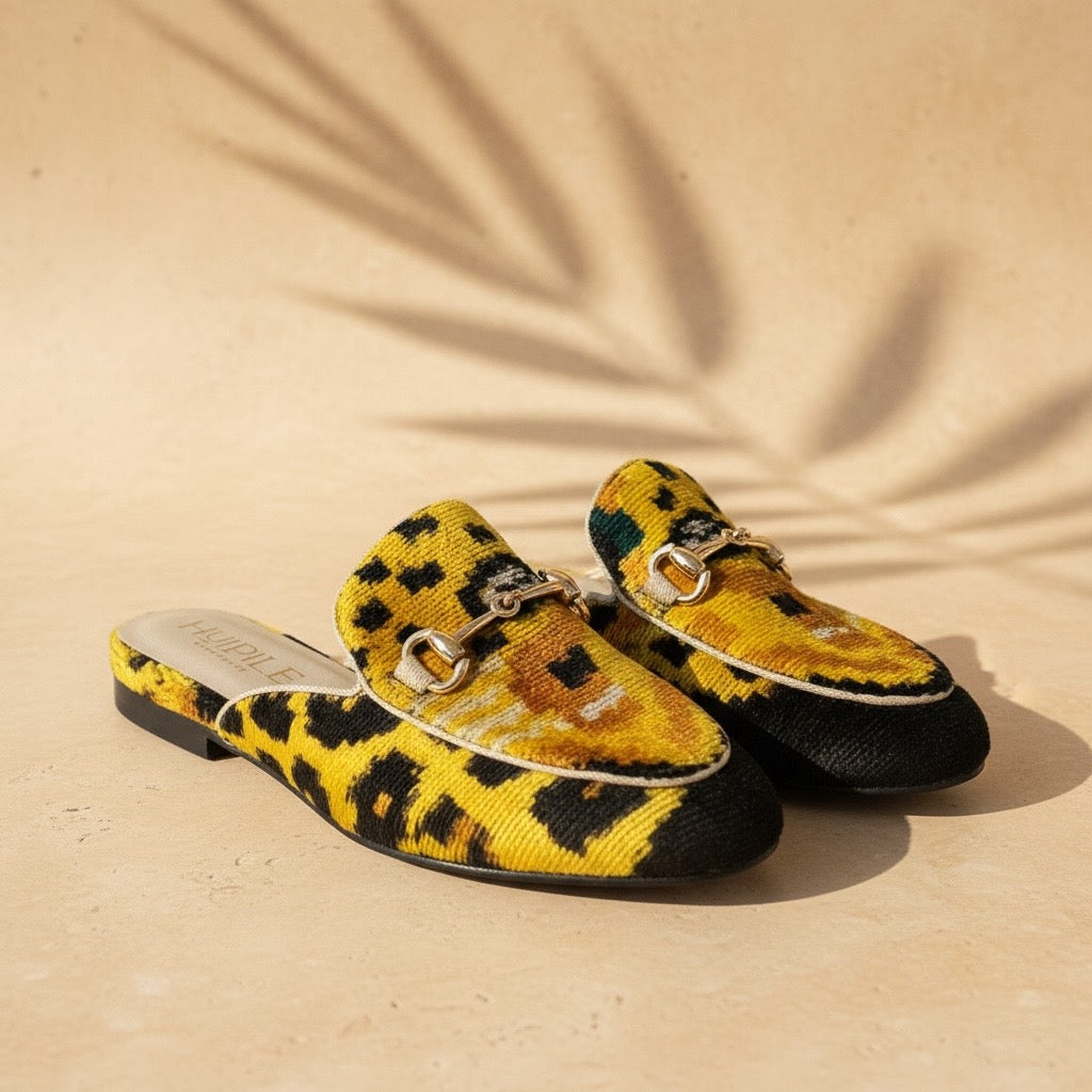 Golden Leopard • The Ikat Round Mule